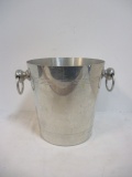 French Aluminum Champagne Bucket with Ring Handles