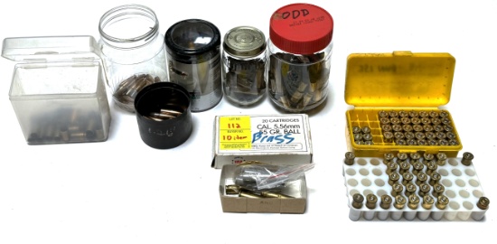 Misc. Reloading Lot - Various Brass and Bullets