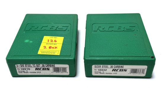 RCBS .30 CARBINE 3-Die Steel TC Set and Sizer Steel 