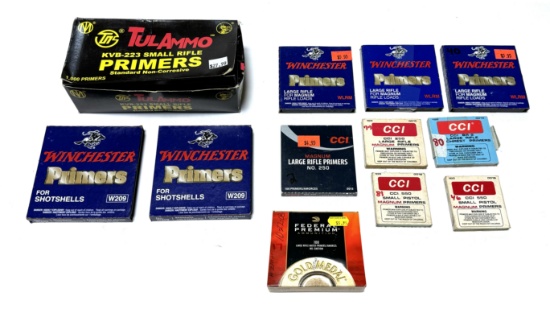 Lot of Rifle, Pistol and Shotgun Primers for Reloading (Local Pickup - No Shipping)