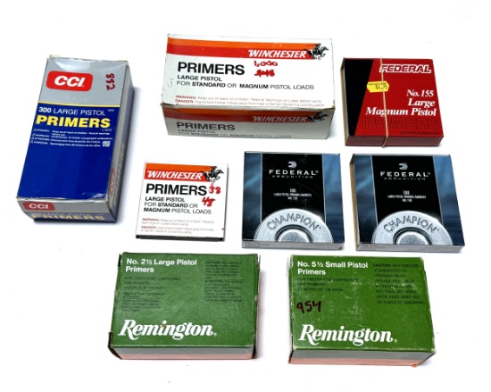 Lot of 4252ct. Large and Small Pistol Primers for Reloading (Local Pickup - No Shipping)