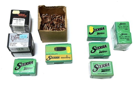 Approximately 1000ct. .22 CAL. Bullets for Reloading (9 Lbs.)