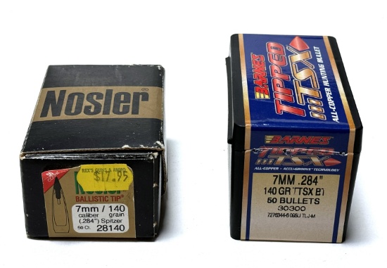 Approximately (70) 7MM Bullets for Reloading
