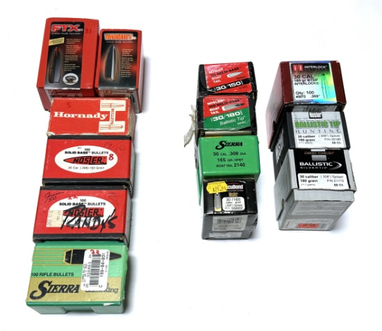 Approximately (600) .30 CAL. Bullets for Reloading (15 Lbs.)