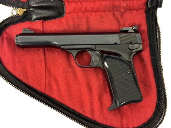 Excellent Belgium Browning Model 10/71 .380 ACP Semi-Automatic Target Pistol with Factory Soft Case