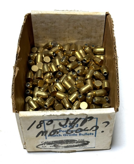 Approximately (250) 10MM 180gr. JHP Bullets for Reloading (7.5 Lbs.)