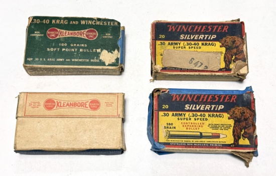 76rds. Of Various Vintage .30-40 KRAG Ammunition 