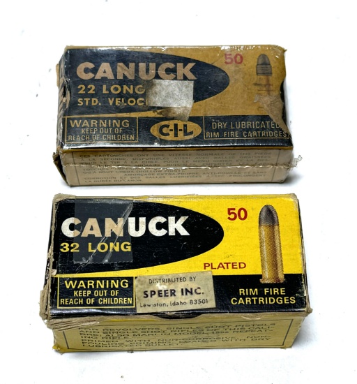 Vintage Canuck .22 LR and .32 LONG Ammunition