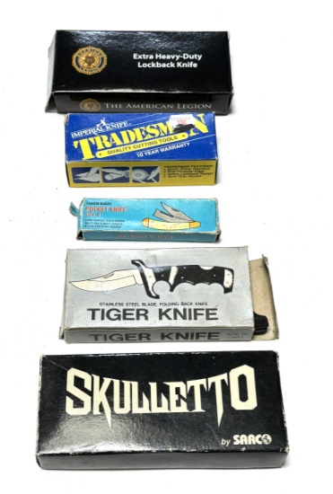 (5) Knives in Boxes