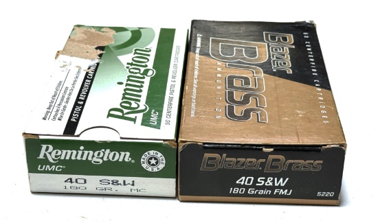 NIB 100rds. Of .40 SMITH & WESSON 180gr. FMJ Ammuntion 