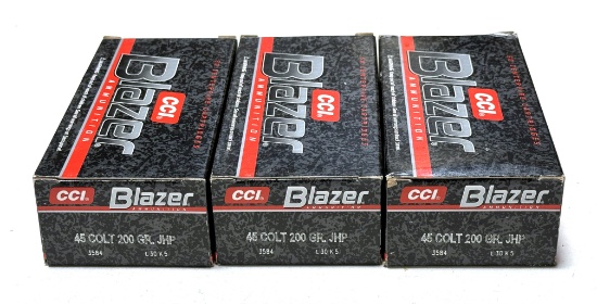 NIB 150rds. Of .45 COLT 200gr. JHP CCI Blazer Ammunition