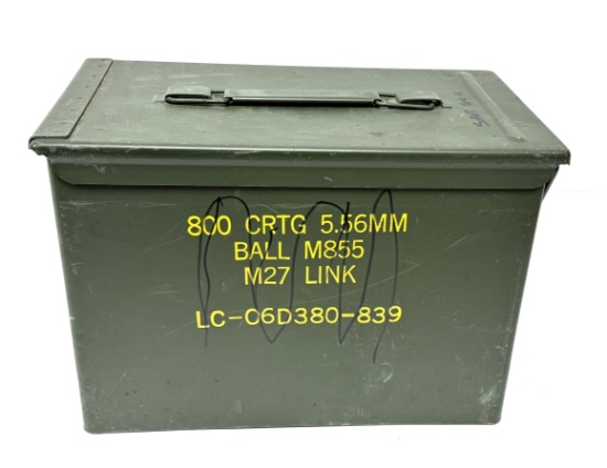 Large Oversized .50 CAL. Metal Ammunition Can