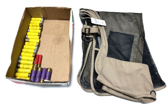 New Cabellas Target Master 2 Maple Excel Shooter’s Vest and (24) Shot Shells