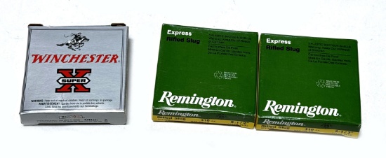 (10) Remington Rifled Slug And (5) Winchester 000 Buckshot .410GA. 2-1/2” Ammo