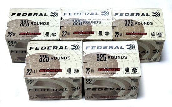 NIB 1625rds. Of .22 LR 40gr. Federal AutoMatch Ammunition 