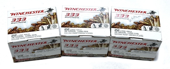 NIB 999rds. Of .22 LR 36gr. CP HP Winchester Ammunition