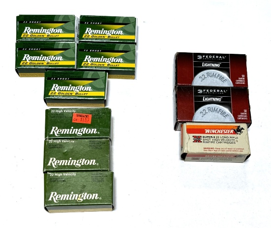 NIB 250rds. Of .22 LR and 250rds. Of .22 SHORT + .22LR Shot Ammunition