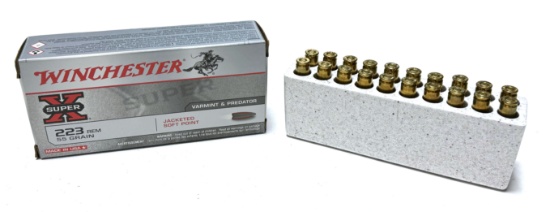 NIB 20rds. Of .223 REM. 55gr. Jacketed SP Winchester Ammunition