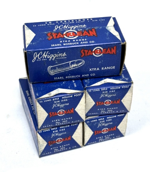 NIB Vintage 250Rds. Of .22 LR HP JC Higgins/Sears No. 303 Ammunition