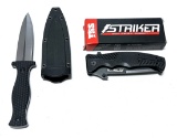 TRS Fixed-Blade Tactical Knife and Striker Pocket Knife