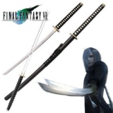 Final Fantasy Kadaj Katana Dual-Bladed Sword with Wooden Scabbard