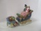 1997 Winterthur Holiday Sleigh Cookie Jar and Fitz & Floyd Snowman Candy Dish