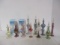 Collection of Glass and Gold Trim Perfume Decanter Bottles - 2 Still in Box