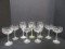 Frosted Stem Wine Glasses with Frosted Hummingbird Design