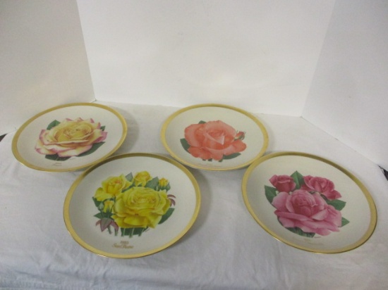 Four Limited Edition "All-America Rose Selections" Collector Plates