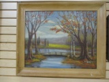 Vintage C.C Gregor. Signed Original Fall Landscape Painting