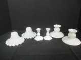 Milk Glass Candle Holders