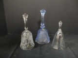 Crystal Bell and Two Glass Bells
