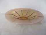 Peach Opalescent Footed Console Bowl
