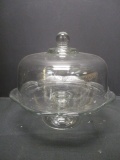 Vintage Glass Domed Cake Plate