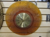 Vintage Indiana Tiara Glass Quartz Wall Clock