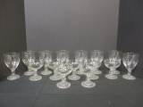 Anchor Hocking Clear Bubble Foot Sherbets and Water Goblets
