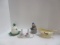Doll on Drum Figure, Pineapple Dish, Gravy Boat, Dresser Set