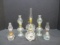 6 Clear Glass Oil Lamps