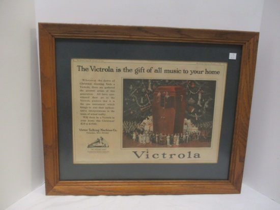 Victrola Framed Newspaper Advertisement