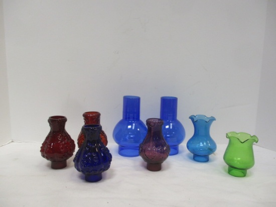 Colored Oil Lamp Globes