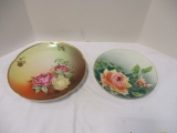 2 Bavarian Painted Plates