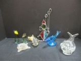 Lot of 7 Glass & Metal Ocean/Fish Figurines