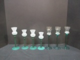 7 Glass Candleholders