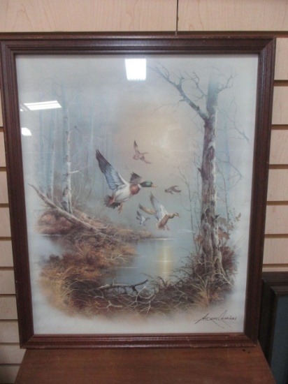 Flying Ducks Framed Print