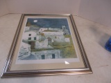 Framed Matted Print (may be Lithograph)