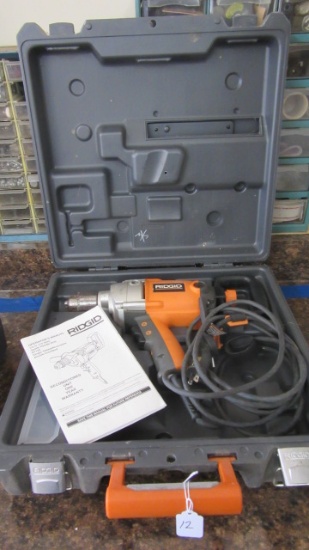Ridgid 1/2" Spade Handle Drill in Carry Case