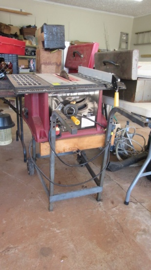 Chicago Electric 10" 15 Amp Table Saw on Custom Made Stand