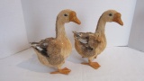 Pair of Straw and Feather Geese