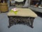 Cast Iron & Upholstered Foot Stool