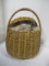 Woven Handled Basket w/Embroidery Thread